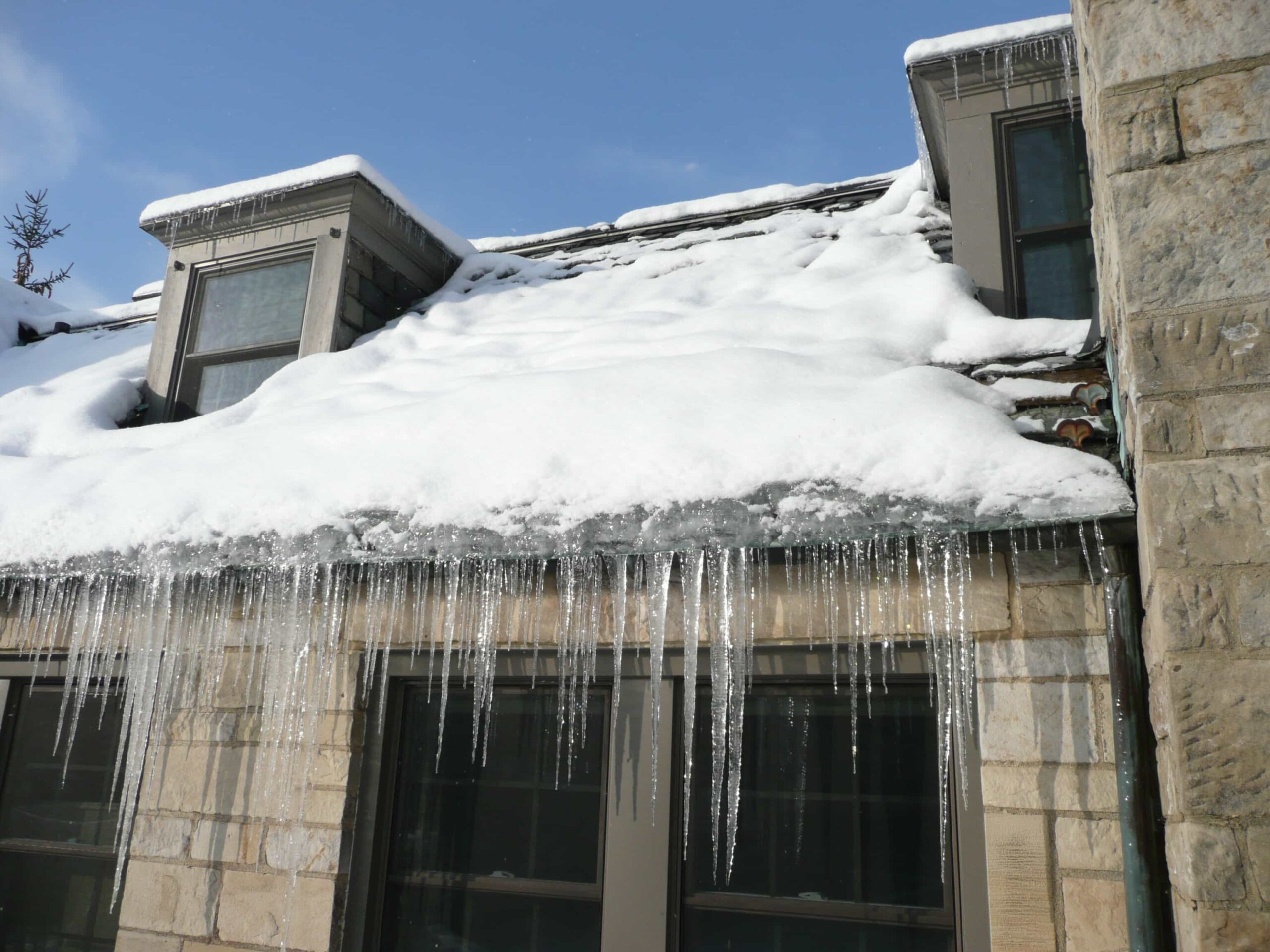 Photo of Snow Ice Damn On Roof